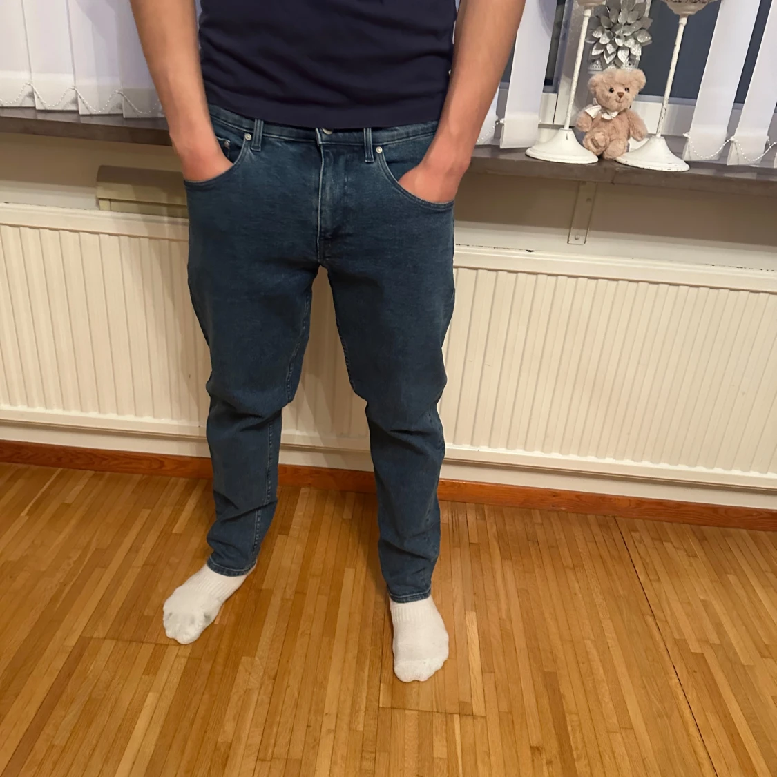 Blå jeansbyxor herr - 2