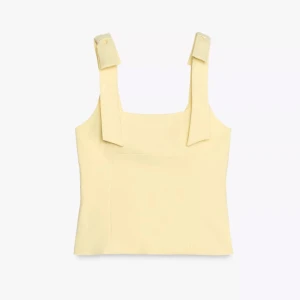 Ljus gul Zara top  - Säljer denna super söta Zara toppen då den är för liten för mig. Helt ny, bara testad. 💓💓💓
