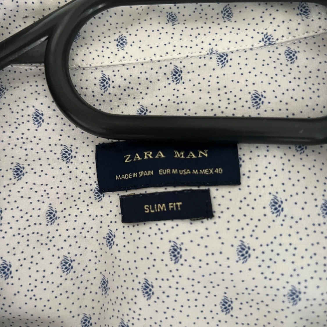 Vit mönstrad skjorta från Zara Man - 1