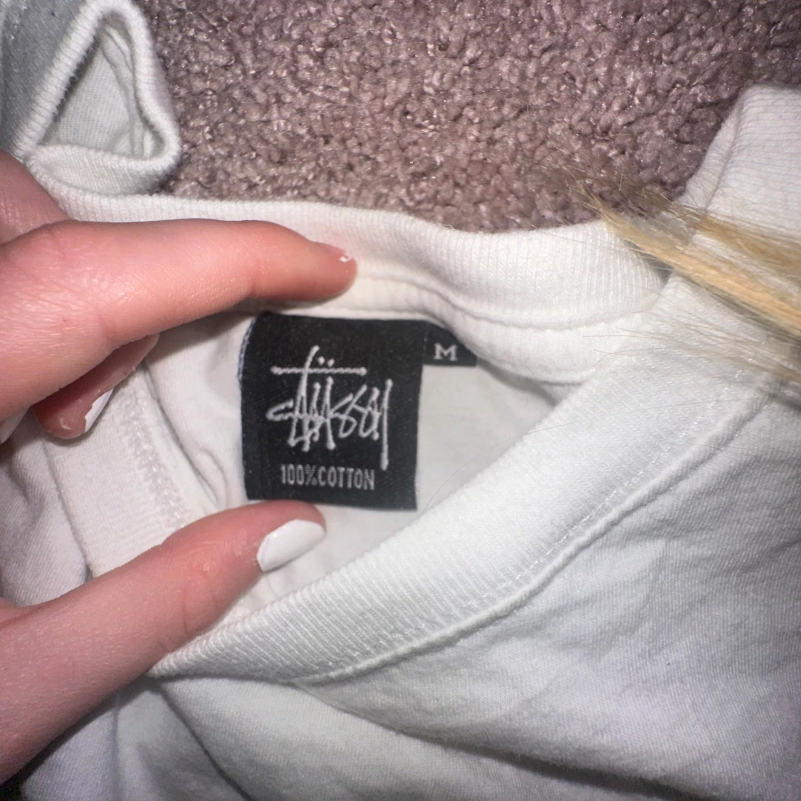 Vit Stüssy t-shirt med tärningsprint - 2