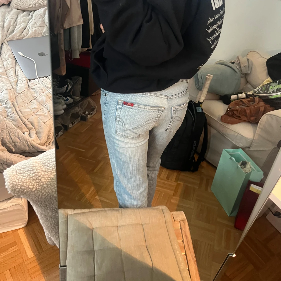 Ljusblå bootcut jeans only - 4