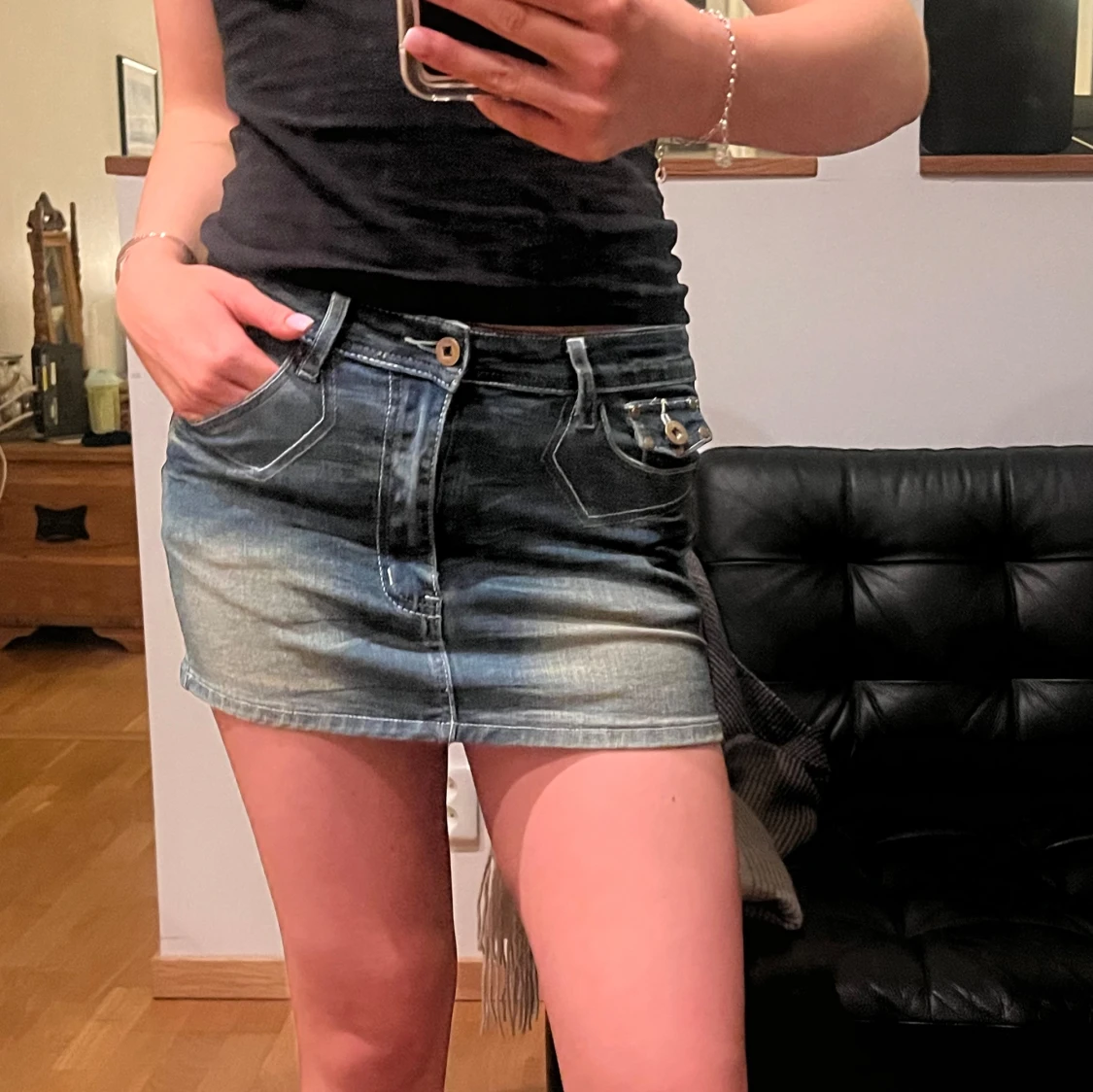 Jeanskjol med fickor - 1