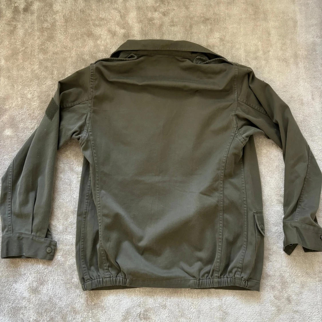 VTG FRENCH ARMY OLIVE GREEN JACKET - 2