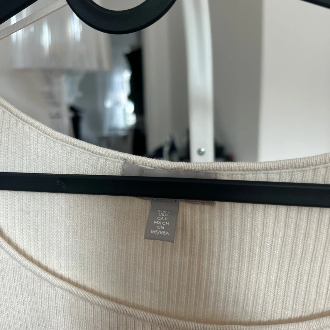 Beige ribbad långklänning - 2