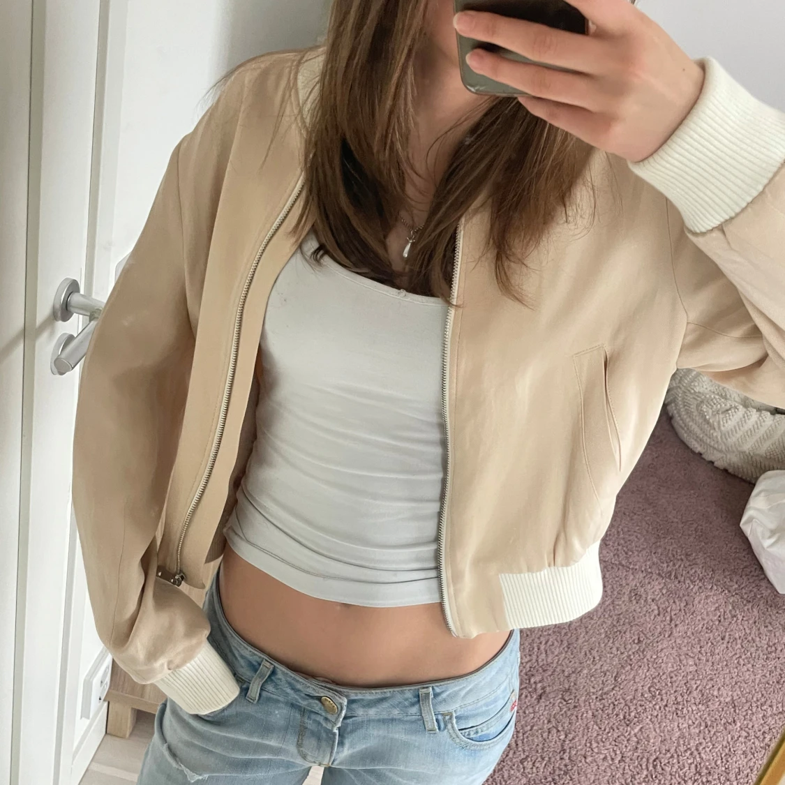 Beige bomberjacka - 2