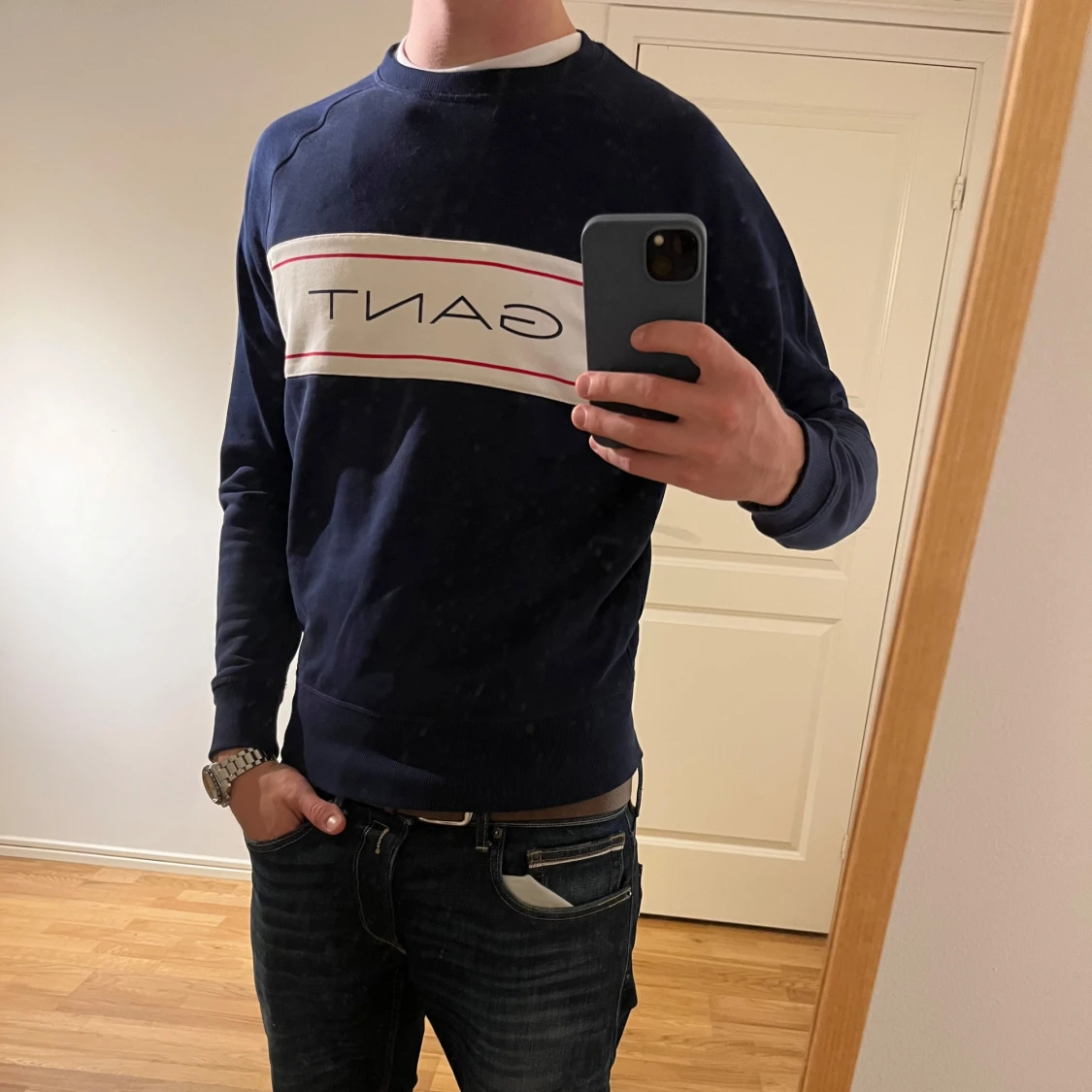 Gant tröja mörkblå  - 1