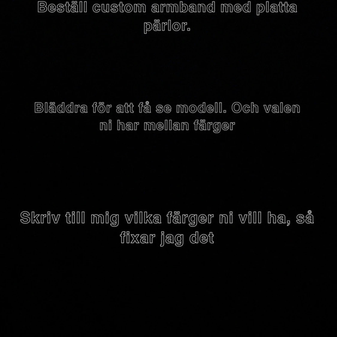 Custom armband med platta pärlor