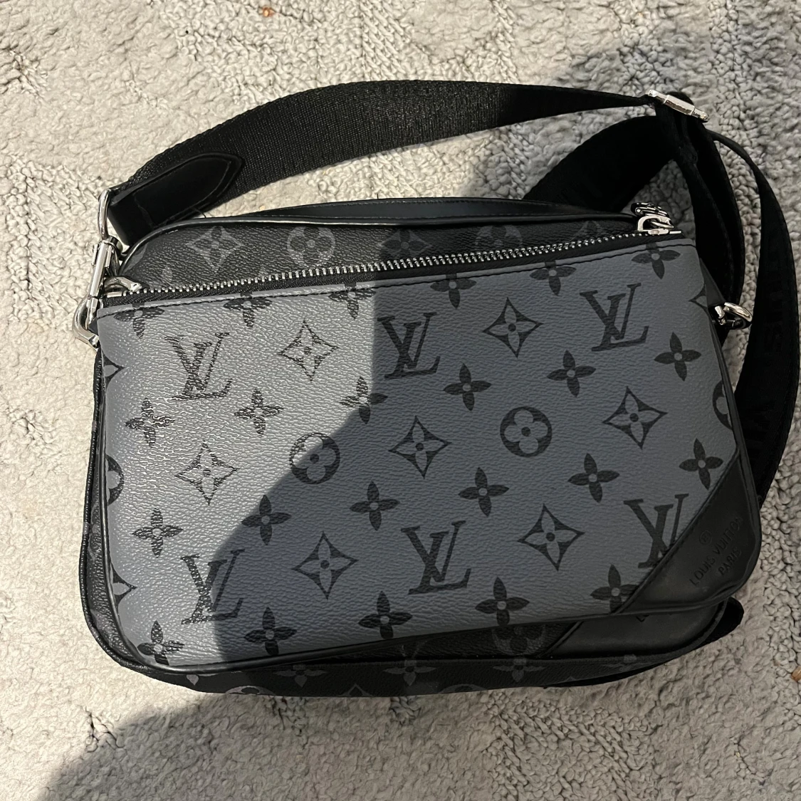 Svart grå väska till män  - 1