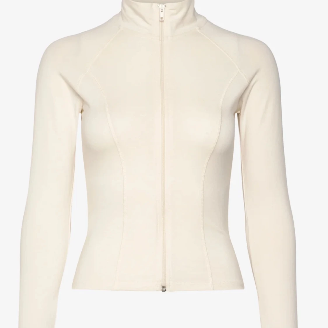 Gina tricot soft touch zip jacket i färgen Tofu