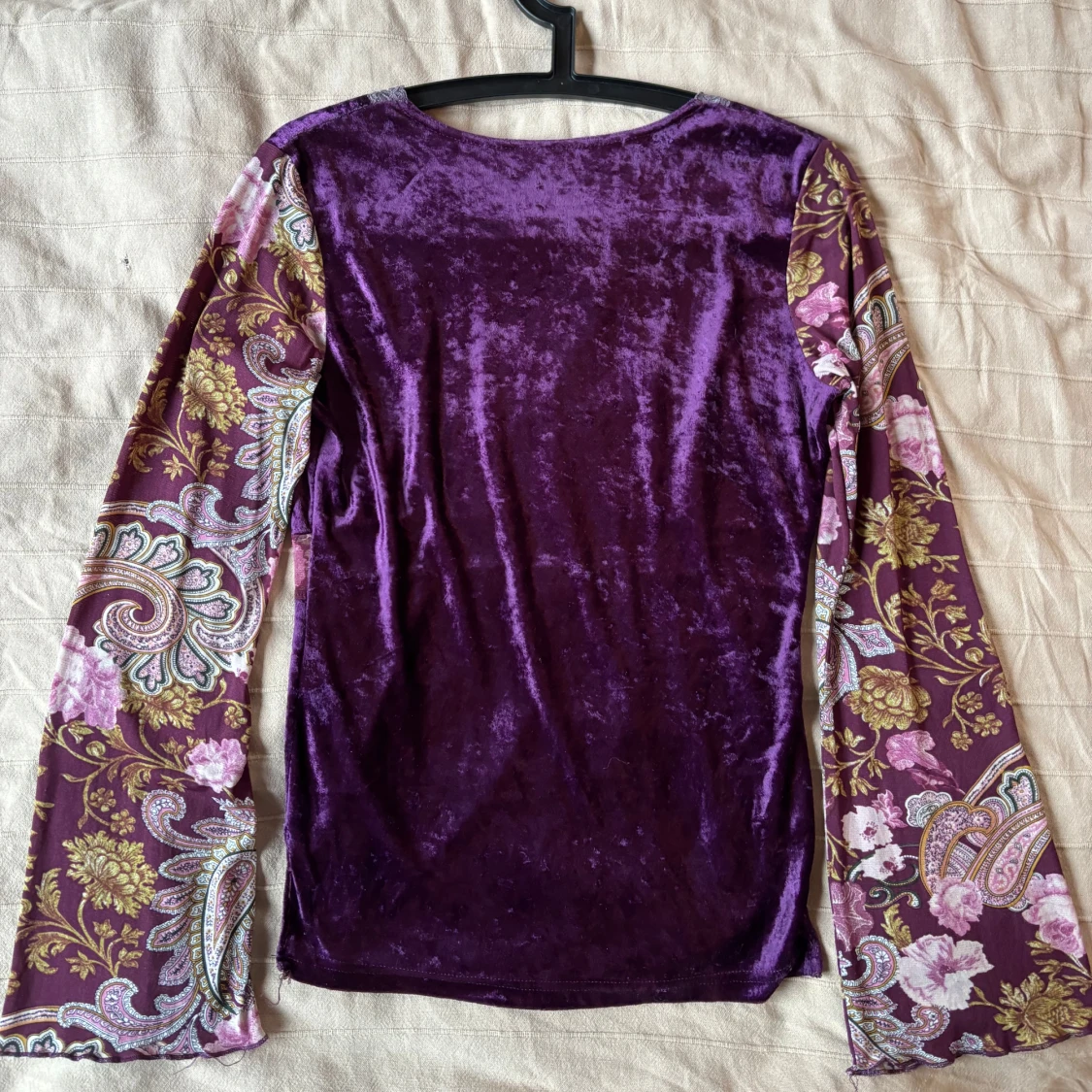 Lila omlottopp i sammet - 1