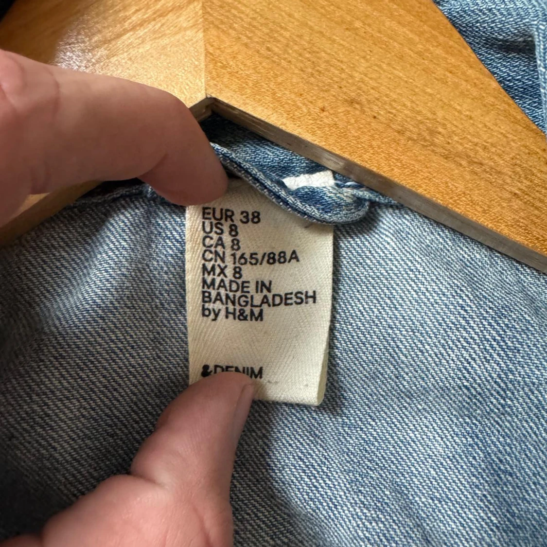 Blå jeansjacka från H&M, strl 38 - 2
