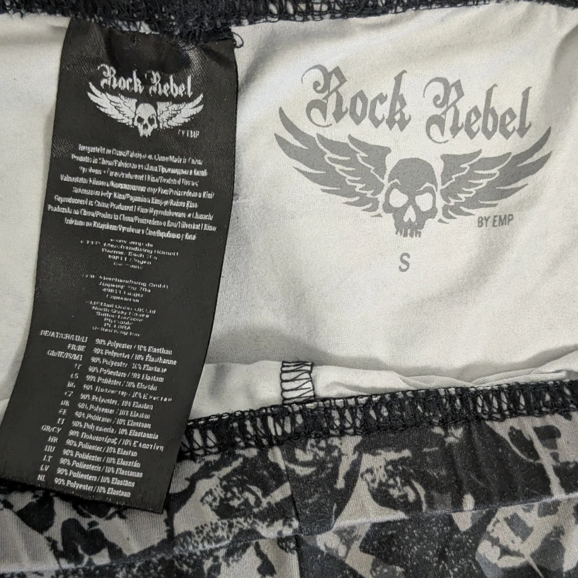 Rock Rebel leggings med dödskalletryck - 1