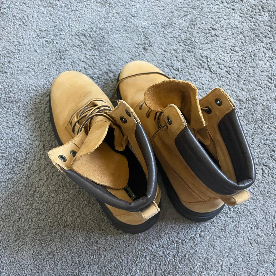 Timberland boots i beige skinn