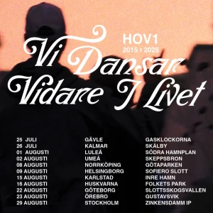 Biljetter till HOV1 - Säljer två biljetter till HOV1 konserten i Norrköping 8/8. 800kr/st. Biljetterna kan skrivas ut och skickas på posten. 