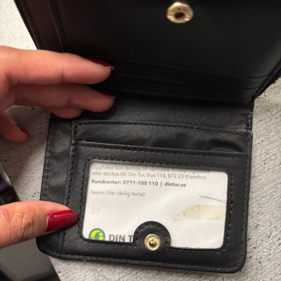 Svart quiltad plånbok YSL-inspirerad - 4