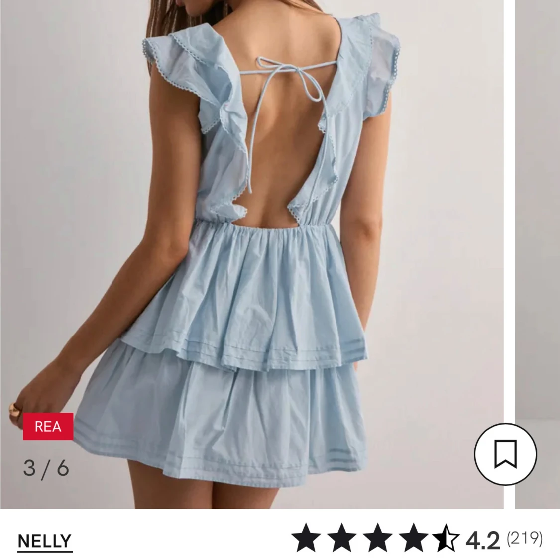 Ljusblå volangklänning från Nelly - 1