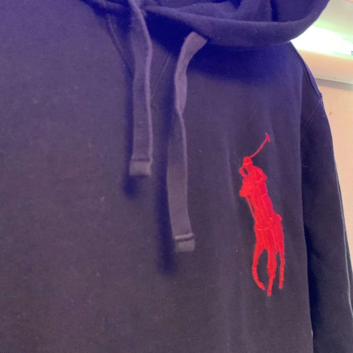 Svart hoodie Polo Ralph Lauren röd logga - 1