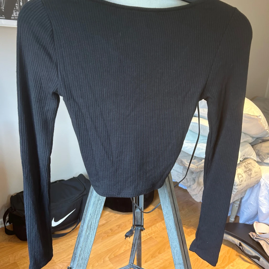 Svart ribbad croppad topp FB Sister - 1