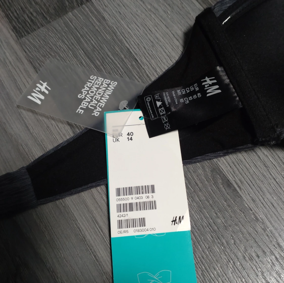 Ny sexig, mörkgrå bikiniöverdel från H&M - 2