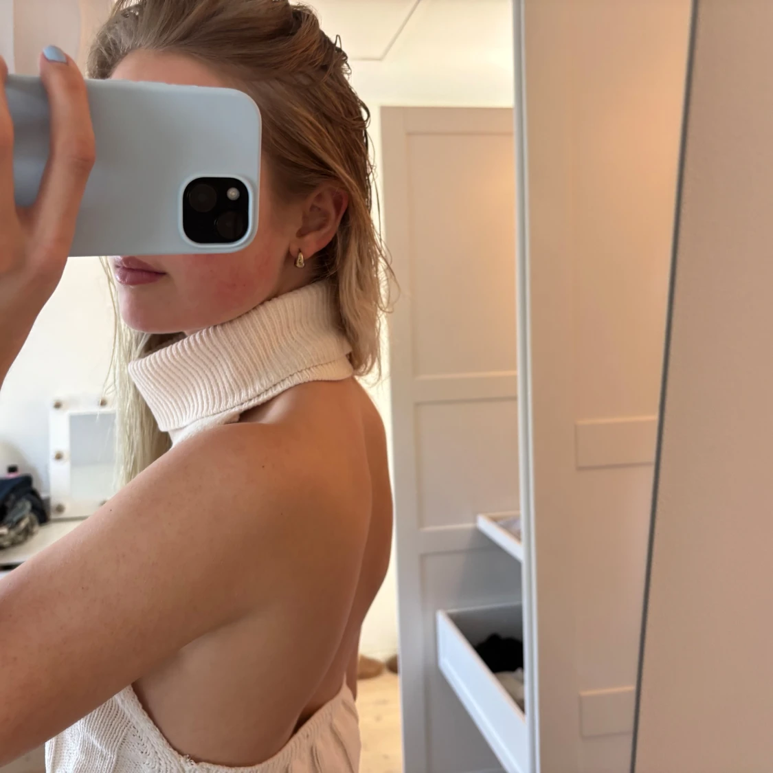 Vit ribbad polotopp - 2