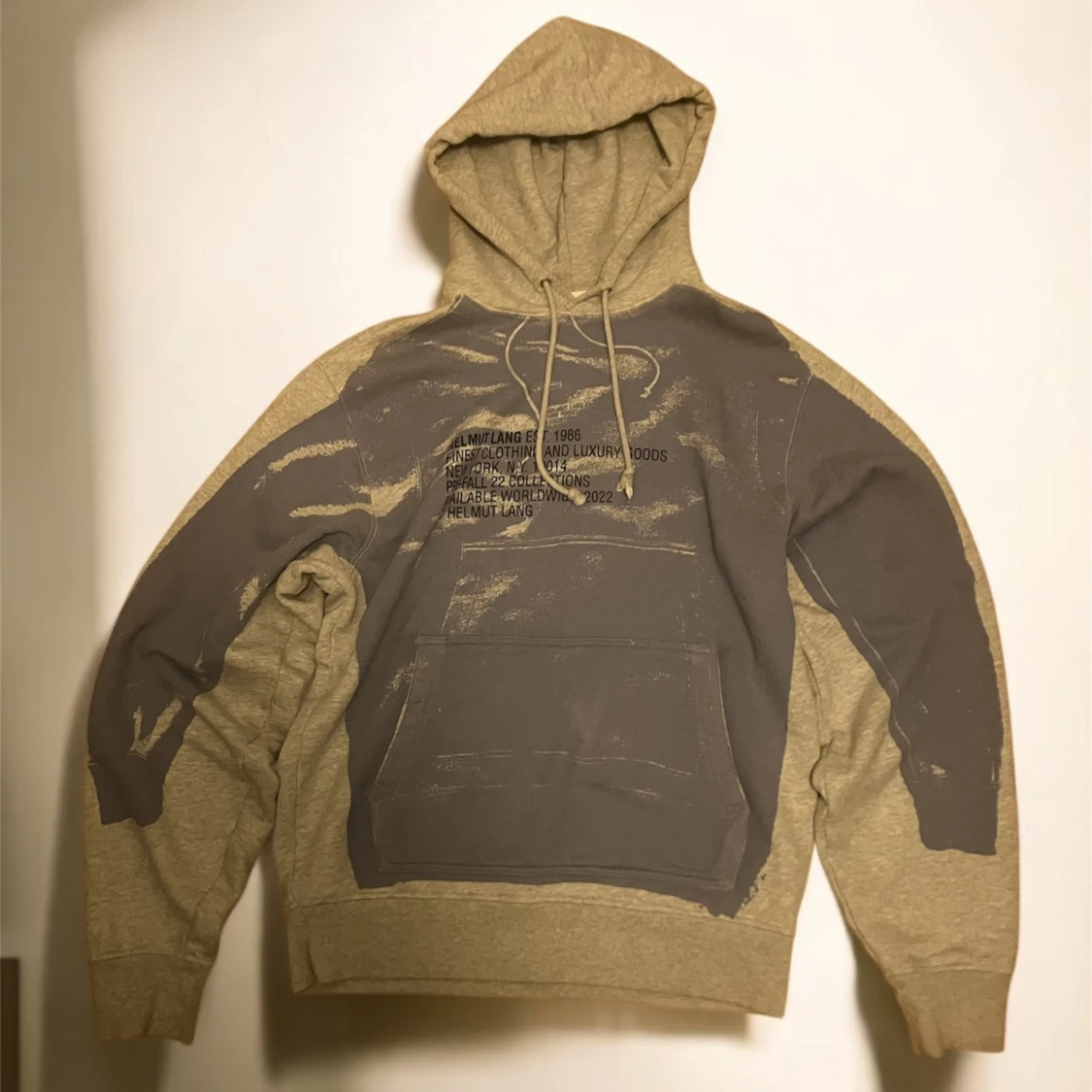 Helmut lang grey stencil hoodie