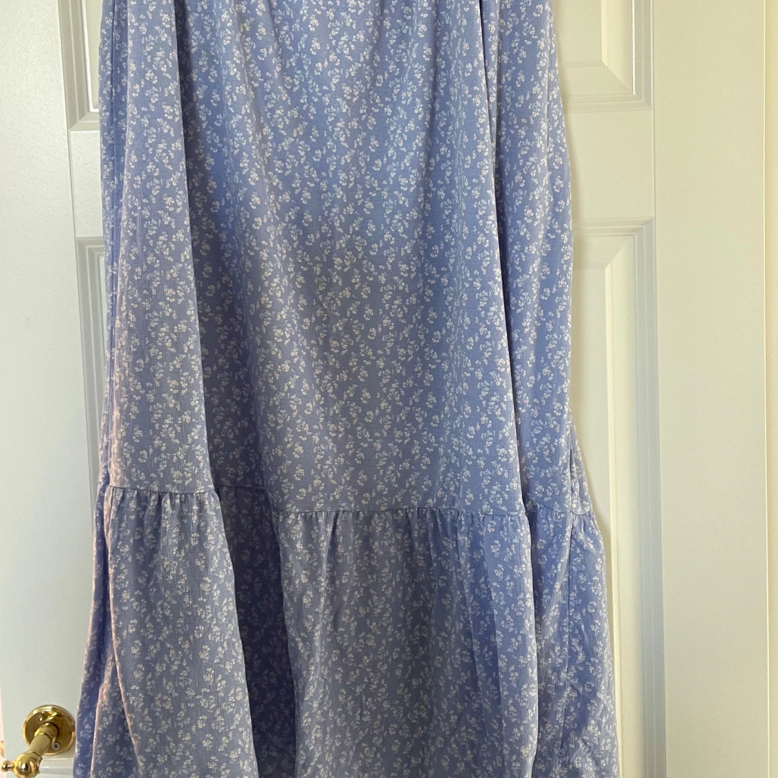 Blå blommig långklänning från Seaside