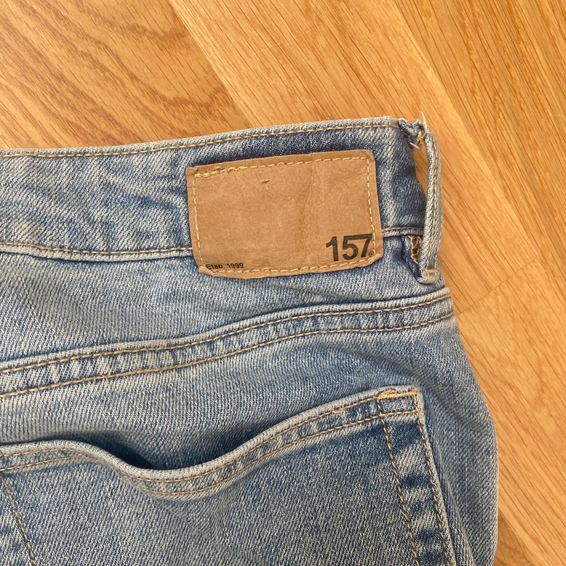 Blå bootcut jeans från 157 - 2