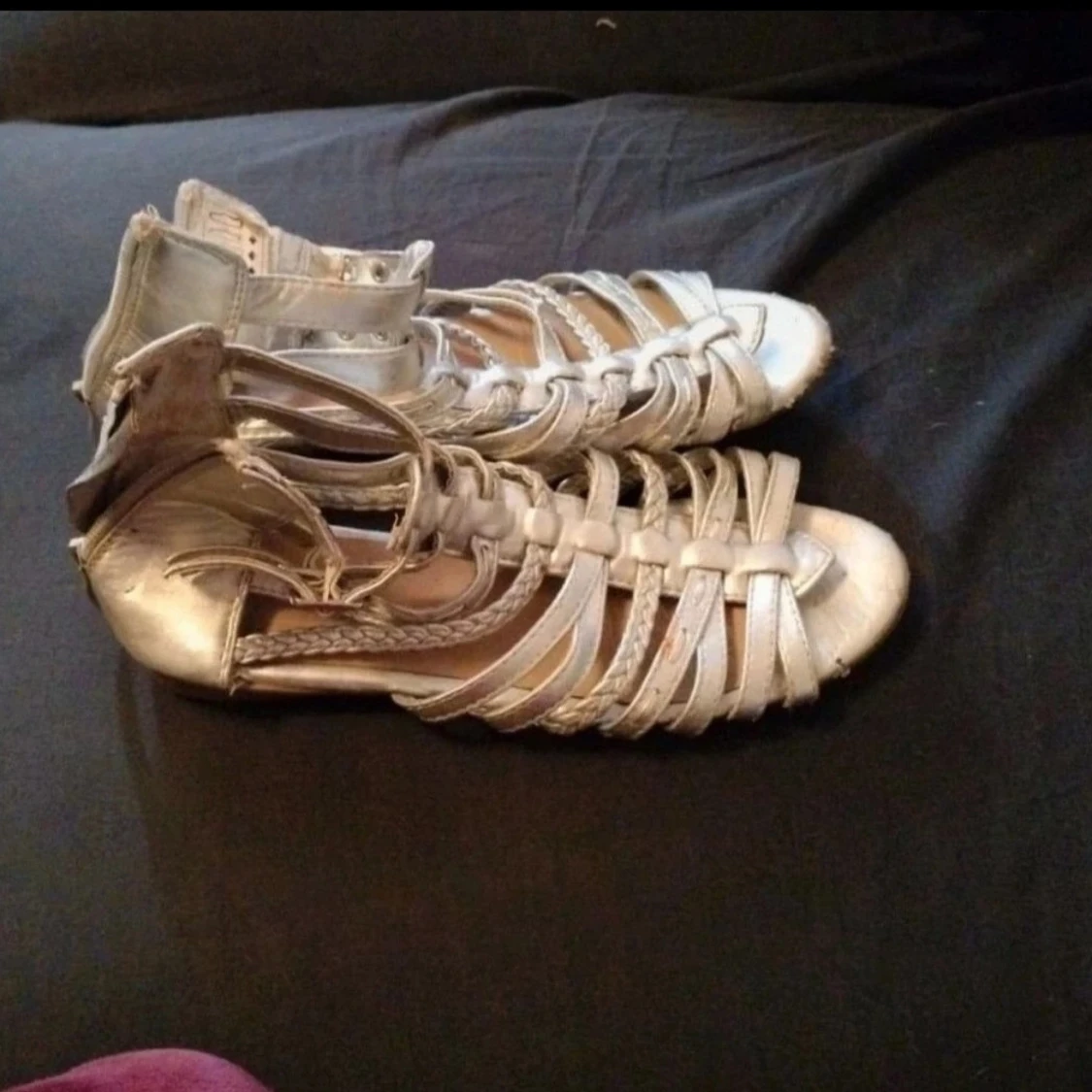 Silvriga sandaler från WEKA, strl 38 - 2