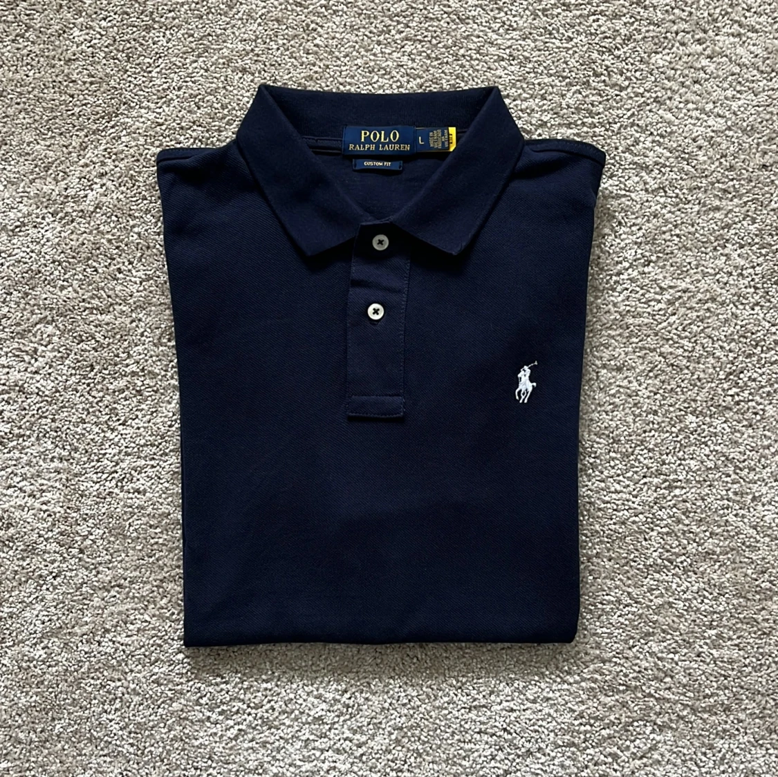Mörkblå pikétröja från Polo Ralph Lauren