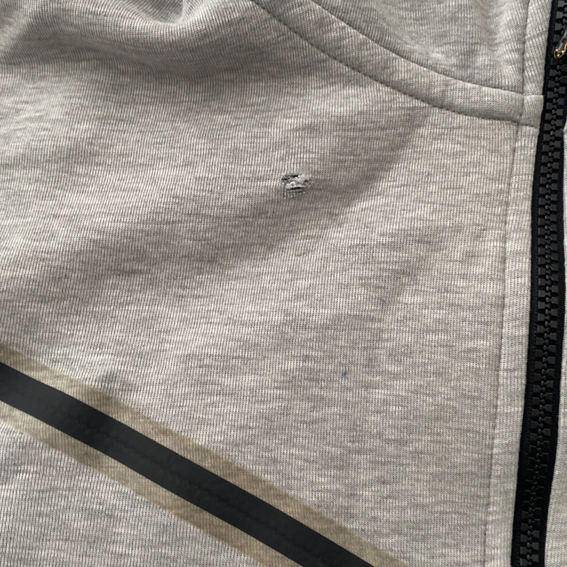 Grå Nike hoodiejacka med dragkedja - 2