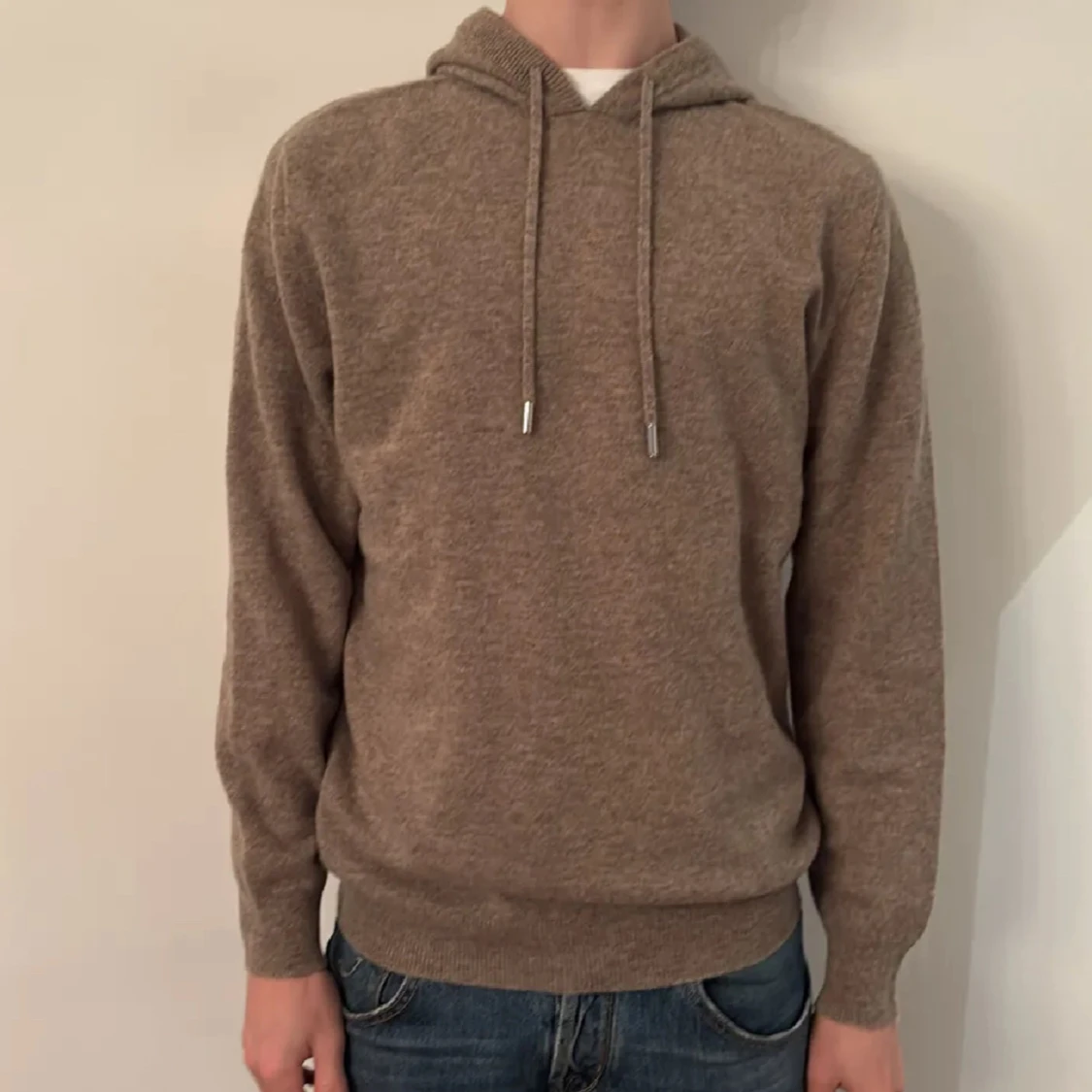 Kashmir och Merino ull hoodie