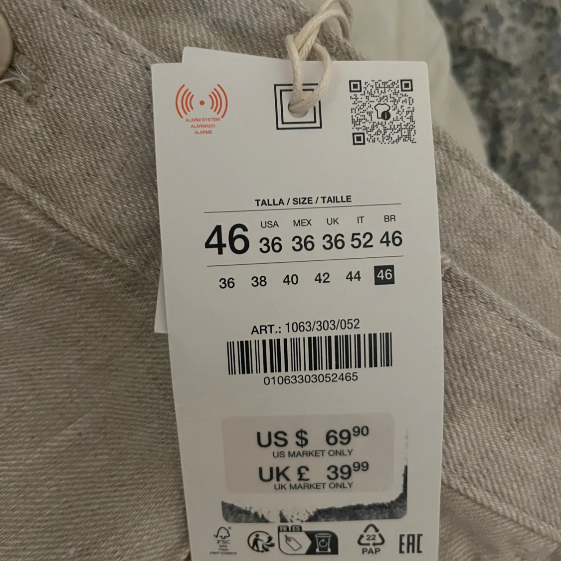 Beige linnebyxor från ZARA - 2