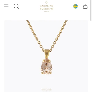 Guldhalsband Petite Drop Caroline Svedbom - Supersnyggt halsband från Caroline Svedbom, halsbandet är helt nytt (kvar i förpackningen) & säljer då jag redan har ett likadant och inte kan byta in det utan kvitto. 