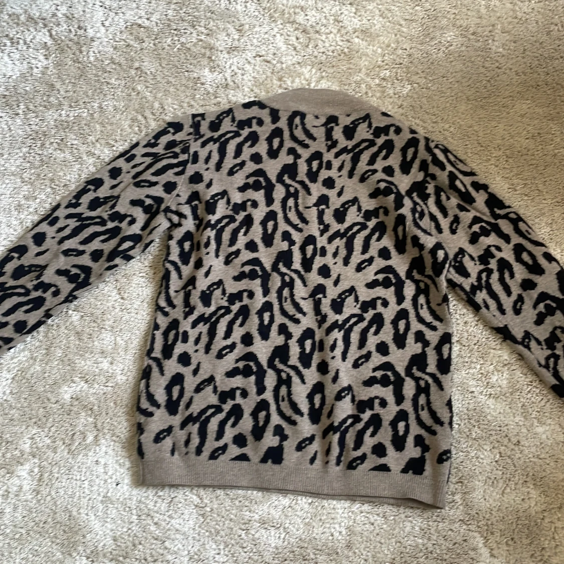 Leopardmönstrad stickad tröja Object XS - 1