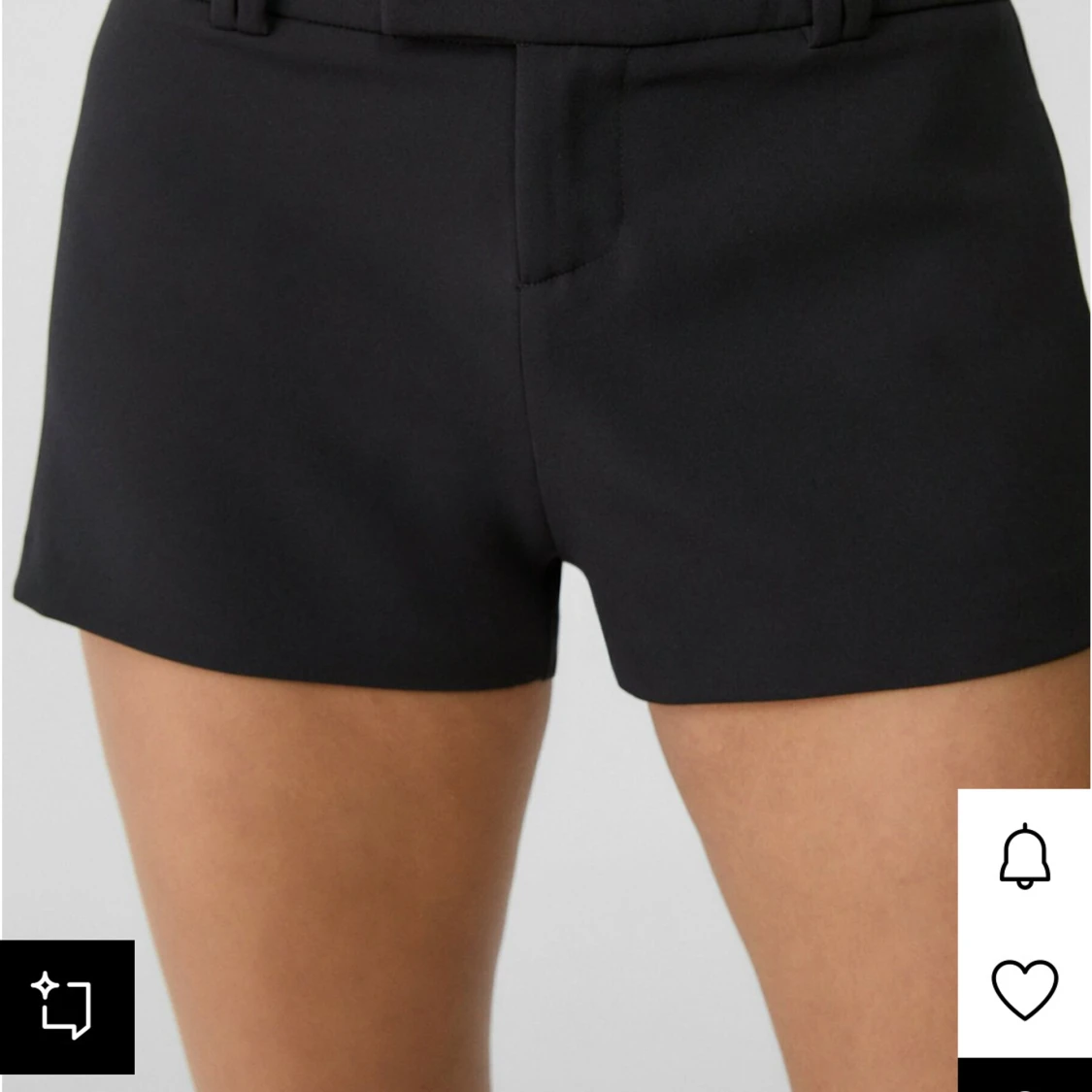 Svarta midwaist shorts 
