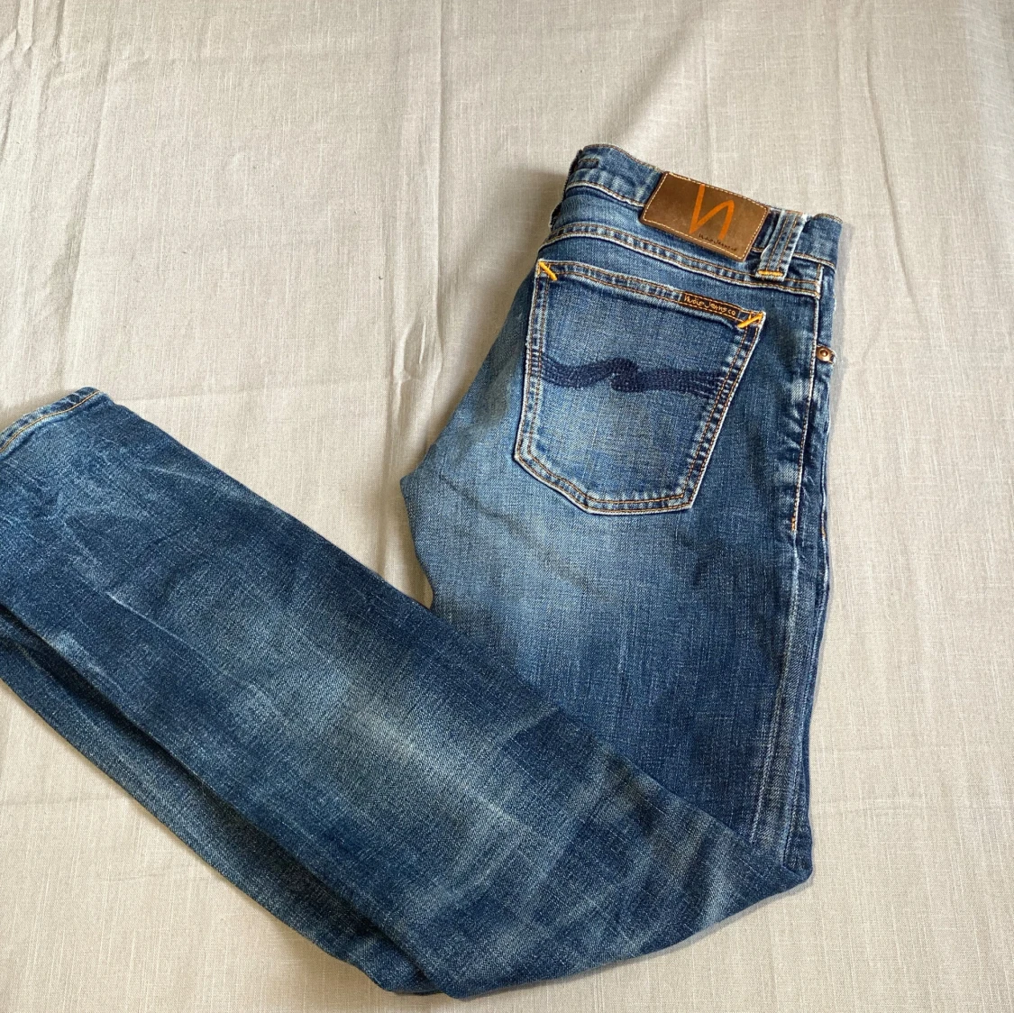 Blå NUDIE JEANS