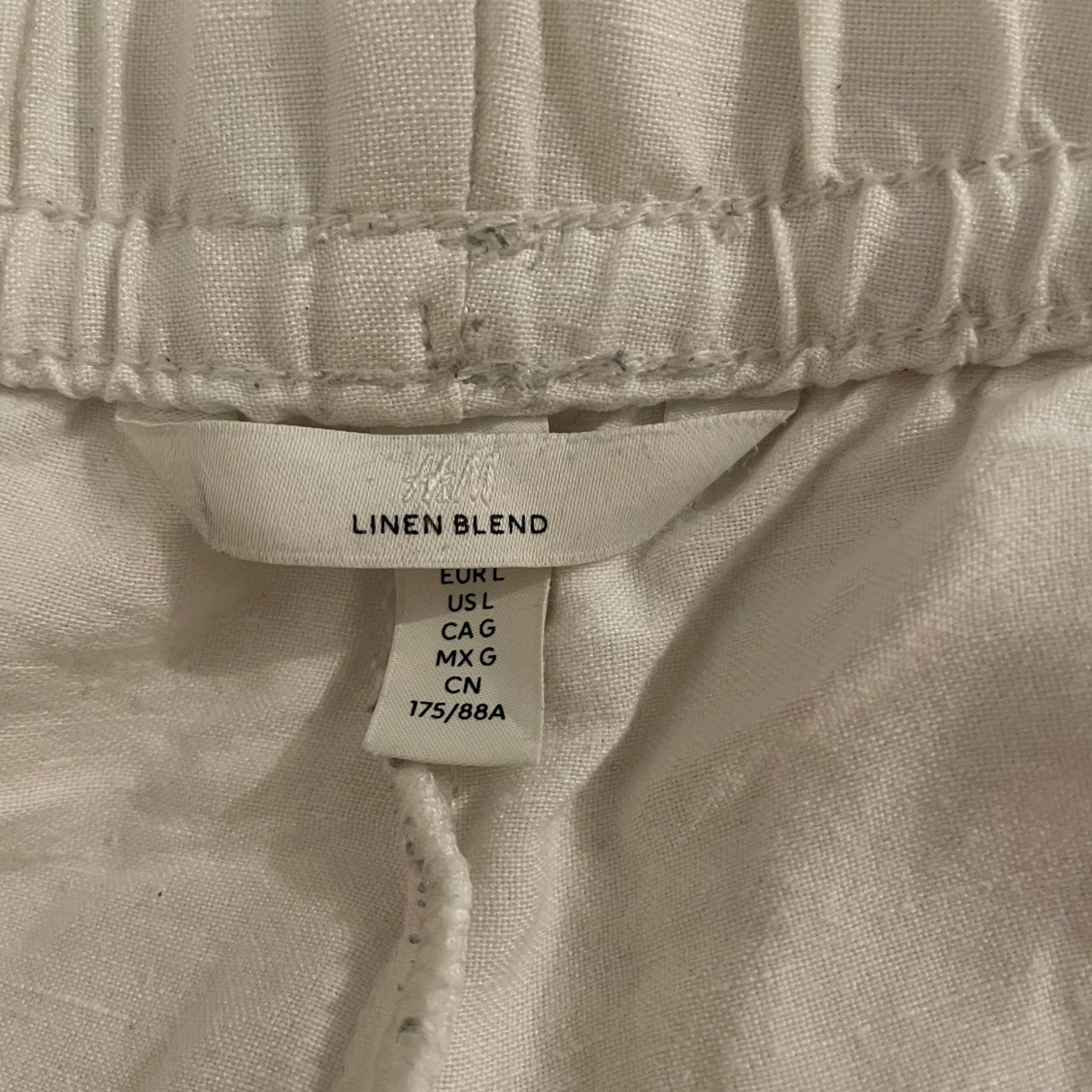 Vita linnebyxor från H&M, storlek L - 3