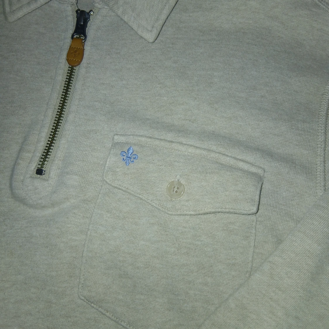 Beige tröja med half zip från Morris - 1