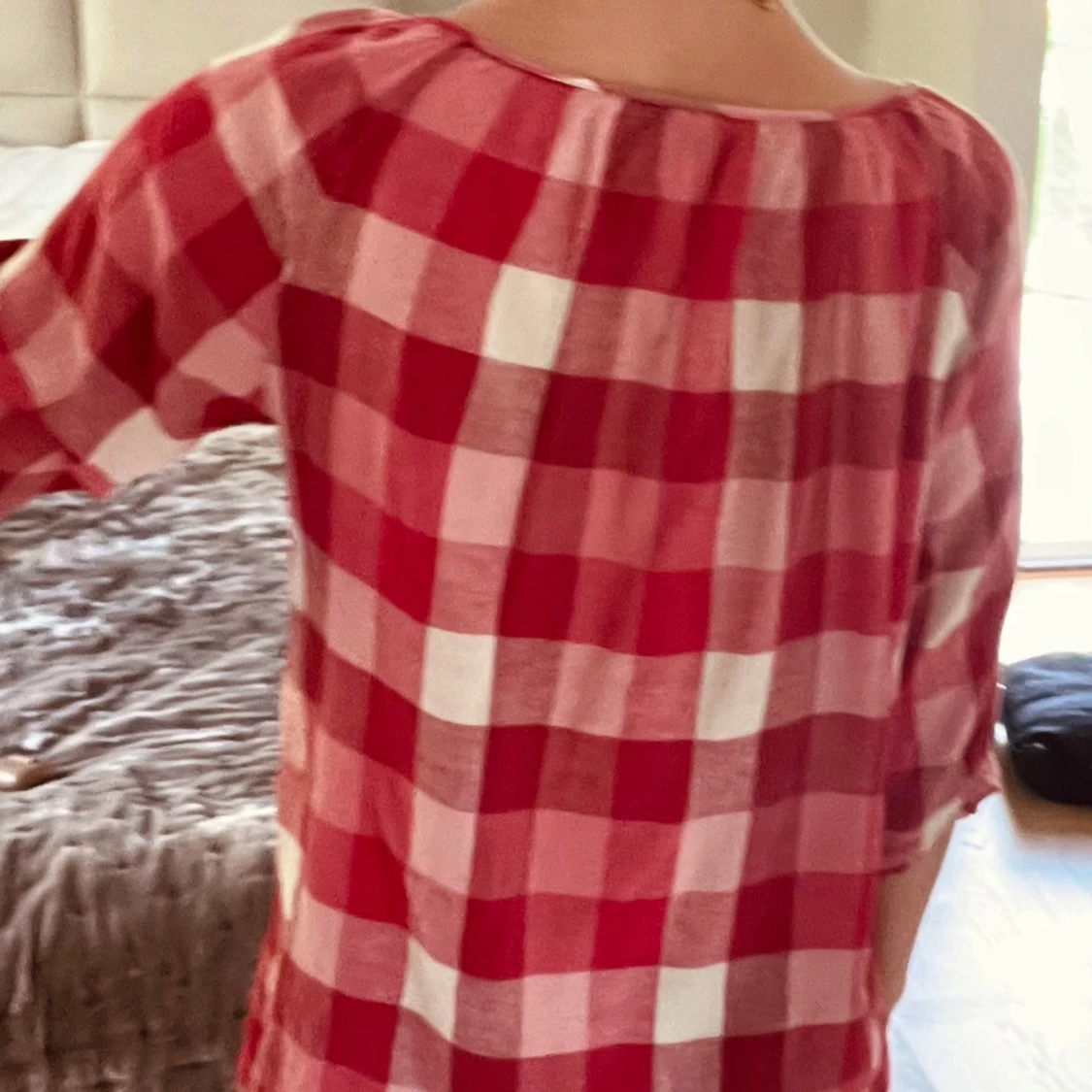 Rutig röd blus från Isolde - 2