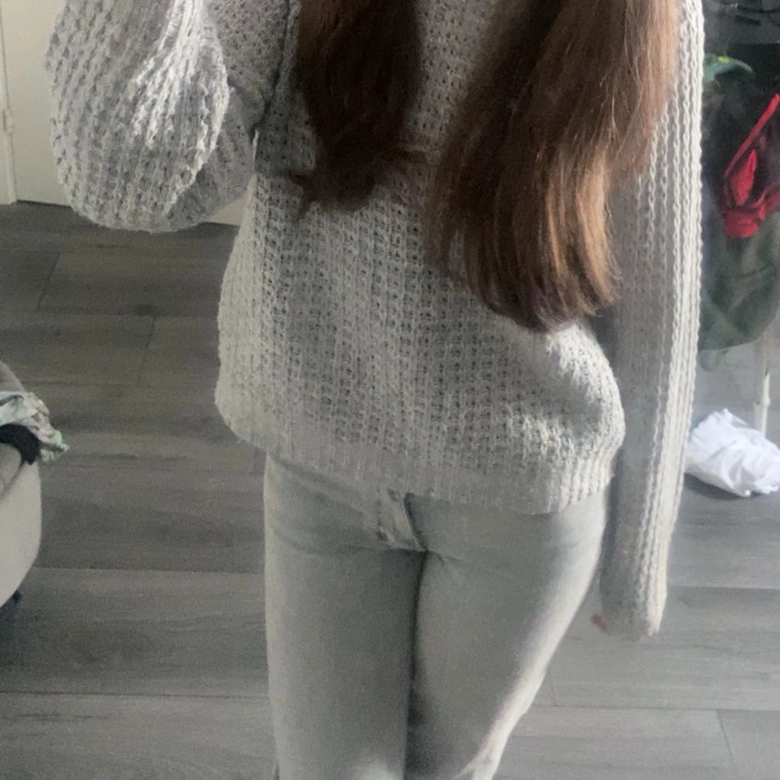 Ljusgrå jeansbyxor - 1