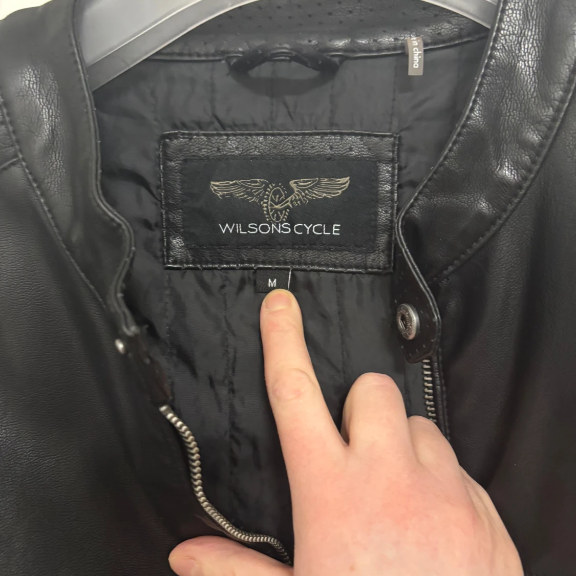 Svart skinnjacka från Wilsons Cycle - 3