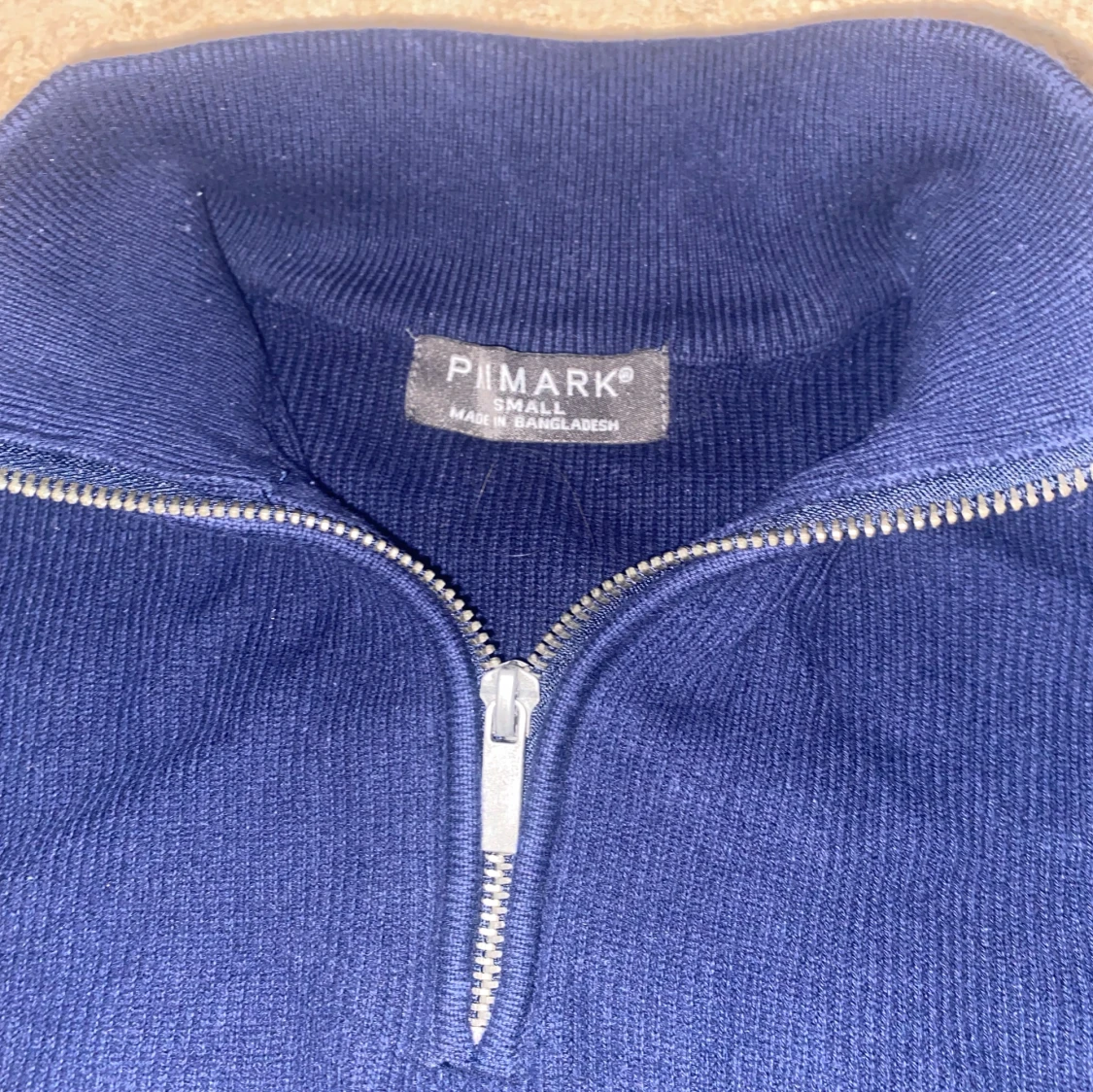 stickad half zip tröja  - 1