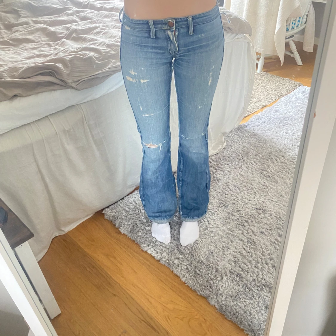 Blå bootcut jeans - 2