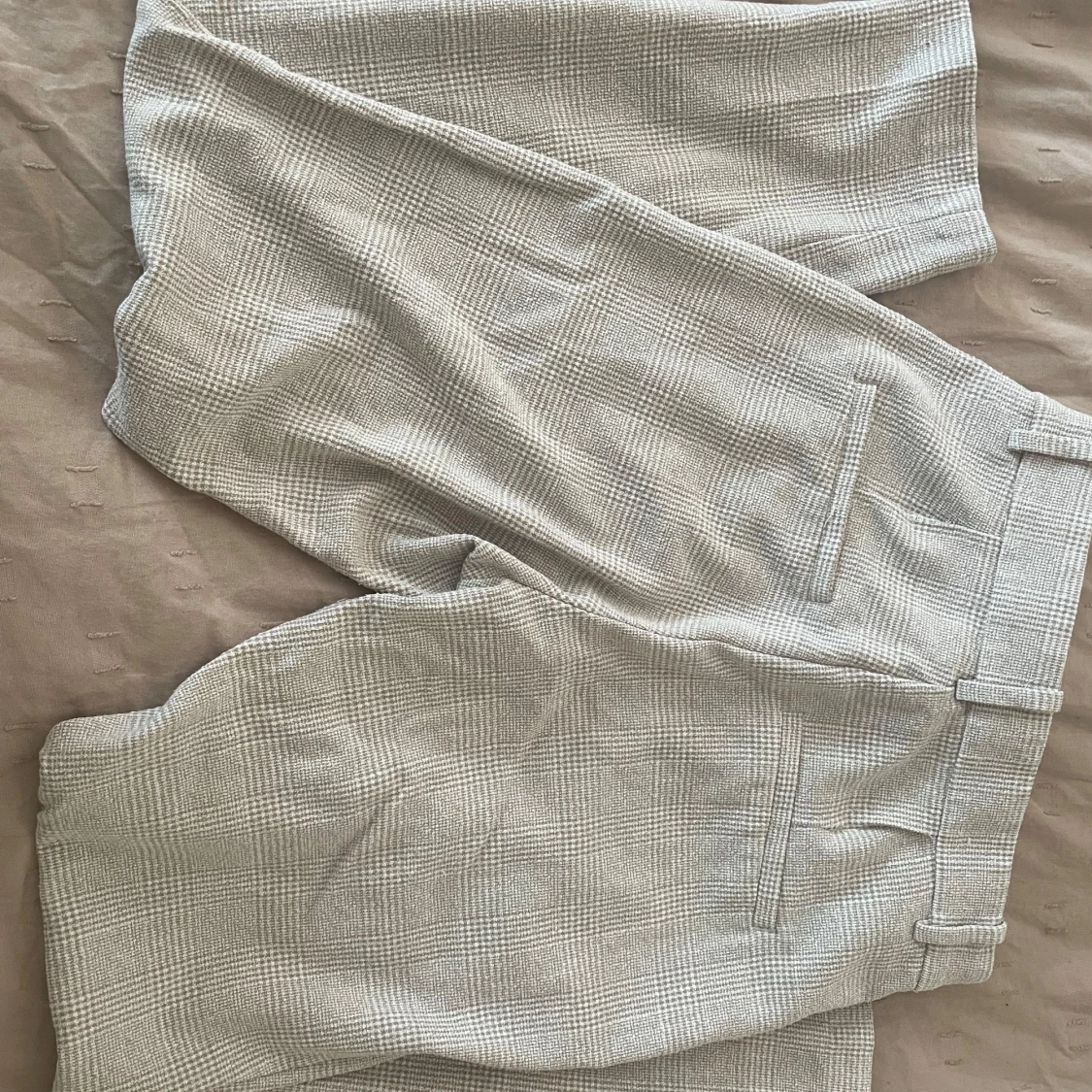 Grå rutig kostymbyxa - 2