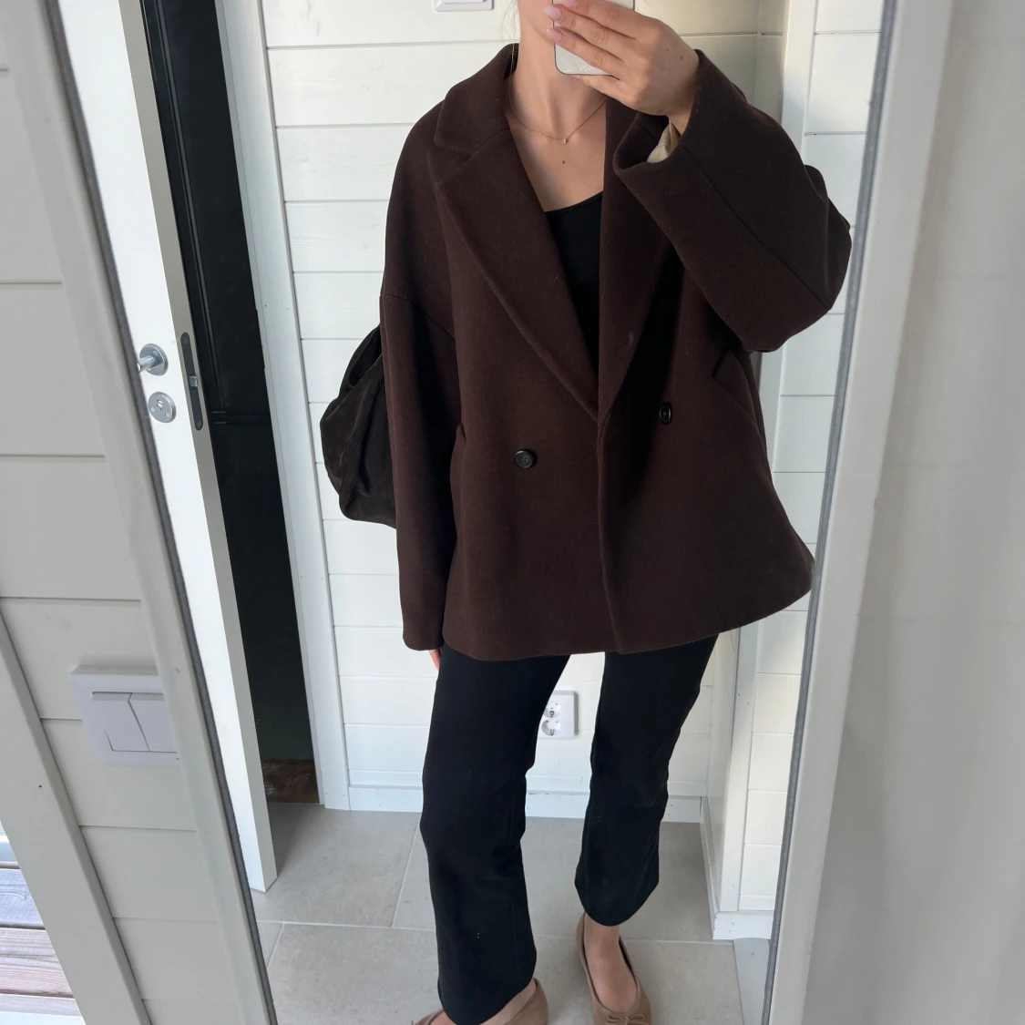 Brun oversized ullkavaj - 2