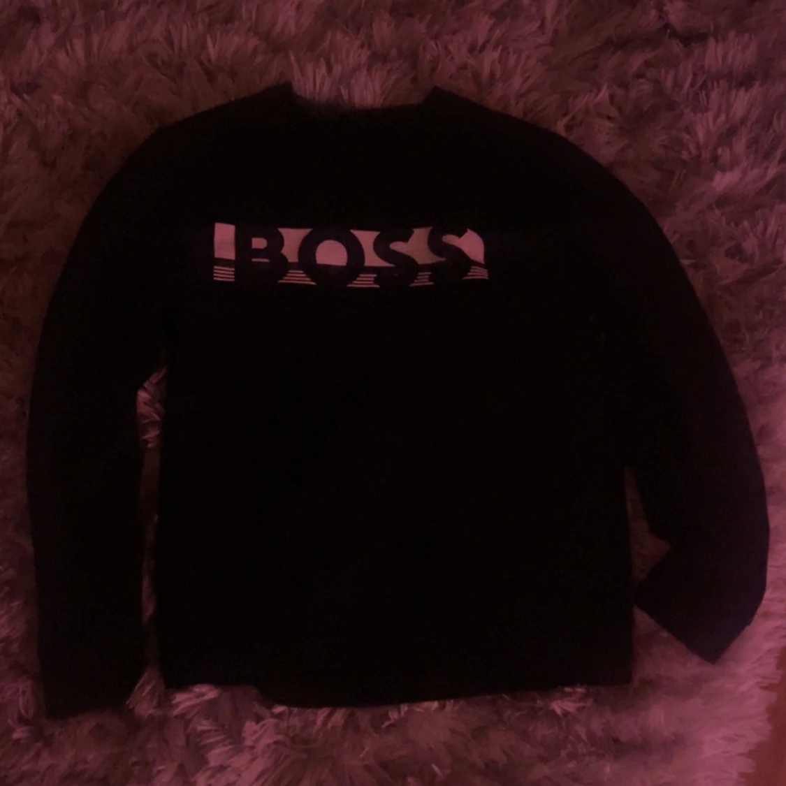 Svart BOSS sweatshirt i bomull M - 4