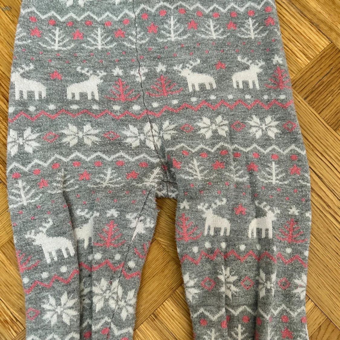 Grå leggings med julmönster från Lupilu - 1