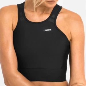 Svart crop top från Stronger - Svart croppad sporttopp från Stronger, bara använd typ 1-2 ggr