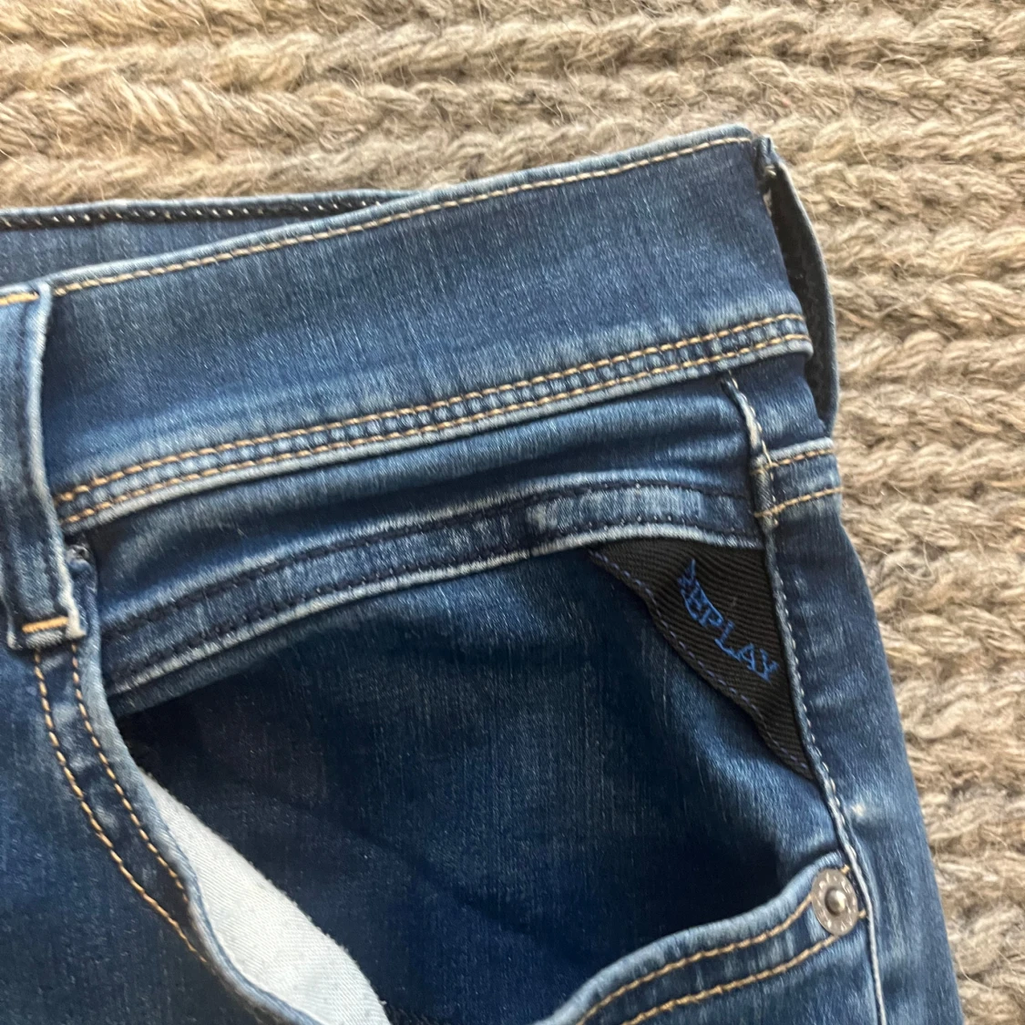 Blå Replay Hyperflex slim/skinny jeans - 3