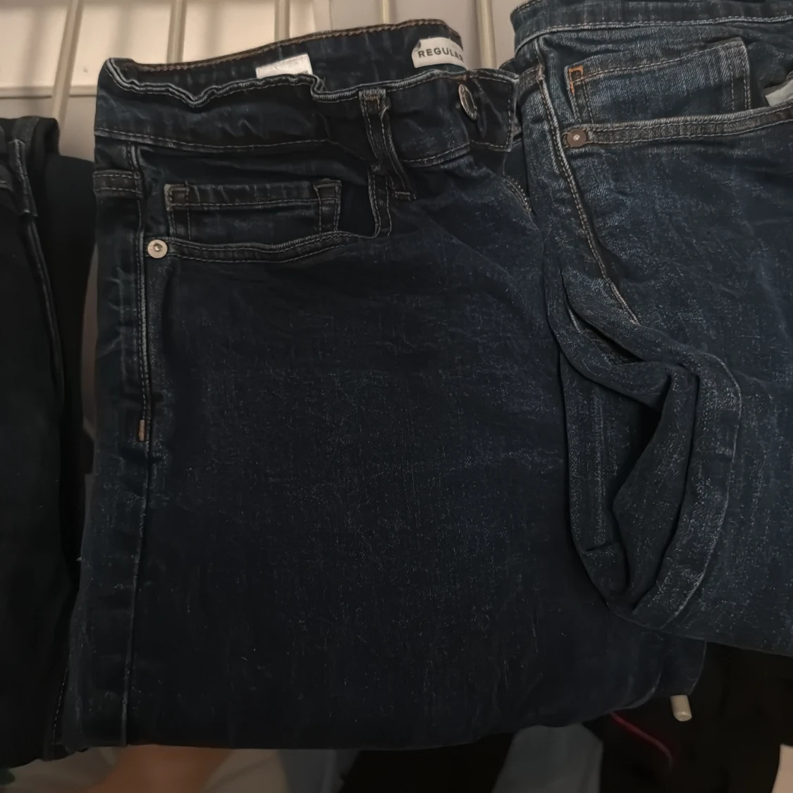 Mörkblå jeans regular fit - 1